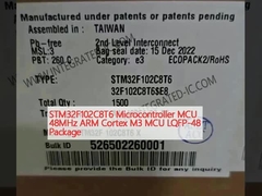 STM32F102C8T6 माइक्रोकंट्रोलर MCU 48MHz ARM कॉर्टेक्स M3 MCU LQFP-48 पैकेज
