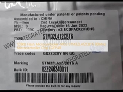 128KB फ्लैश माइक्रोकंट्रोलर MCU STM32L412CBT6 80MHz माइक्रोकंट्रोलर चिप LQFP48