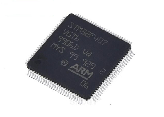 माइक्रोकंट्रोलर आईसी STM32F407VGT6 1 मेगाबाइट फ्लैश मेमोरी LQFP100 सिंगल कोर