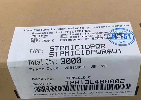इंटीग्रेटेड सर्किट चिप STPMIC1DPQR बक SMPS कन्वर्टर्स 44WFQFN पावर मैनेजमेंट