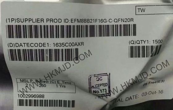 माइक्रोकंट्रोलर MCU EFM8BB21F16G-C-QFN20R 8-बिट 50MHz CIP-51 8051 माइक्रोकंट्रोलर IC 20-QFN