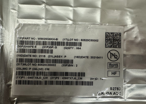 मेमोरी आईसी चिप W9825G6KH-6I 256Mbit समानांतर हाई स्पीड SDRAM मेमोरी IC 54-TSOP