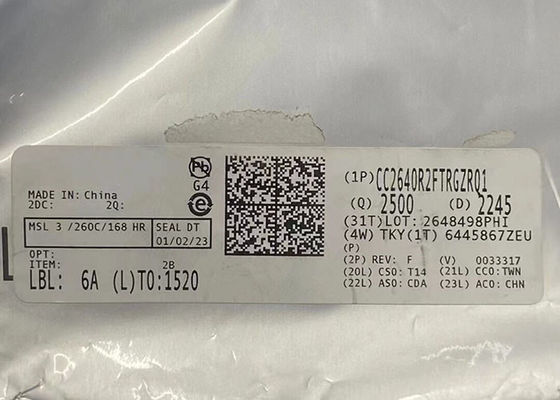 CC2640R2FTRGZRQ1 32-बिट आर्म कॉर्टेक्स-एम 3 बीटी 5.1 128KB फ्लैश के साथ कम ऊर्जा वायरलेस एमसीयू