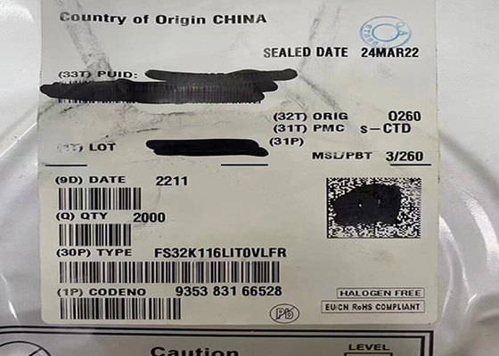 माइक्रोकंट्रोलर MCU FS32K116LIT0VLFR 48MHz ARM कॉर्टेक्स-M0+ S32K माइक्रोकंट्रोलर IC 48-LQFP
