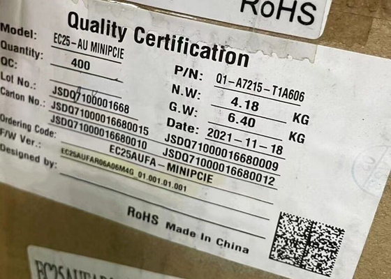 वायरलेस कम्युनिकेशन मॉड्यूल EC25AUFA-MINIPCIE कम शक्ति 50Mbps मिनी PCIe LTE कैट 4 मॉड्यूल