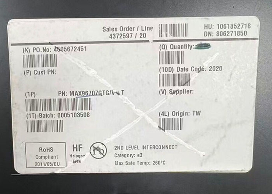 MAX96707GTG इंटीग्रेटेड सर्किट चिप 14-बिट जीएमएसएल सीरियलाइज़र के साथ कोएक्स / एसटीपी केबल ड्राइव