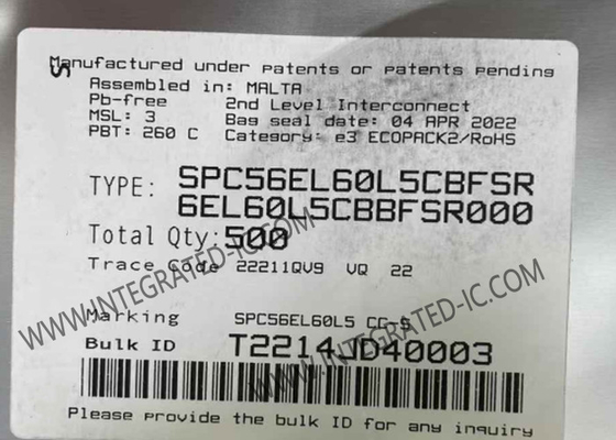 माइक्रोकंट्रोलर एमसीयू SPC56EL60L5CBFSR डुअल-कोर 120MHz 32-बिट पावर आर्किटेक्चर माइक्रोकंट्रोलर
