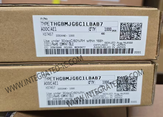 THGBMJG6C1LBAB7 मेमोरी आईसी चिप 3.3V 64G-बिट ऑटोमोटिव एनएंड फ्लैश सीरियल ई-एमएमसी मेमोरी