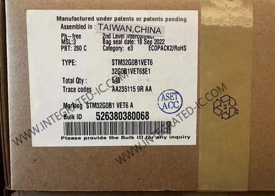 ARM माइक्रोकंट्रोलर IC STM32G0B1VET6 32-LQFP मेनस्ट्रीम माइक्रोकंट्रोलर 64MHz