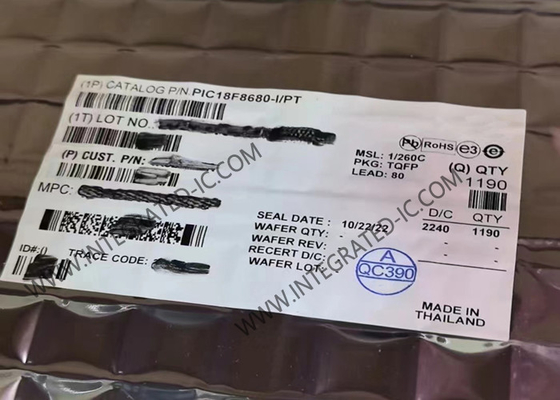 PIC18F8680-I/PT माइक्रोकंट्रोलर MCU 40MHz 8-बिट PIC और AVR माइक्रोकंट्रोलर TQFP-80