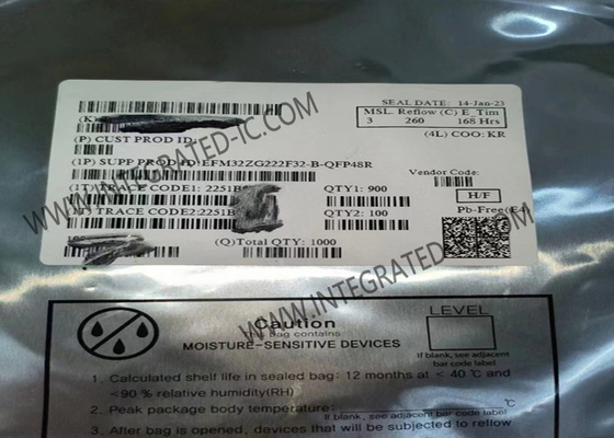 EFM32ZG222F32-B-QFP48R माइक्रोकंट्रोलर MCU EFM32 शून्य गीक 32 बिट माइक्रोकंट्रोलर