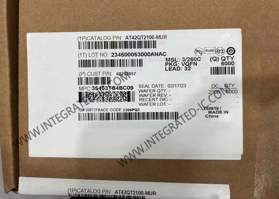 AT42QT2100-MUR सेंसर IC 7 चैनल QTouch टच सेंसर IC VQFN-32 पैकेज