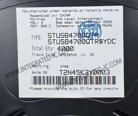 STUSB4700QTR एकीकृत सर्किट चिप 400kb/s स्टैंड-अलोन यूएसबी पीडी नियंत्रक QFN-24