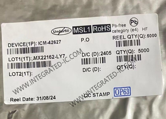 आईसीएम-42627 सेंसर आईसी हाई परफॉर्मेंस 6-अक्ष मोशन ट्रैकिंग आईएमयू एयरमोशन लाइब्रेरी के साथ