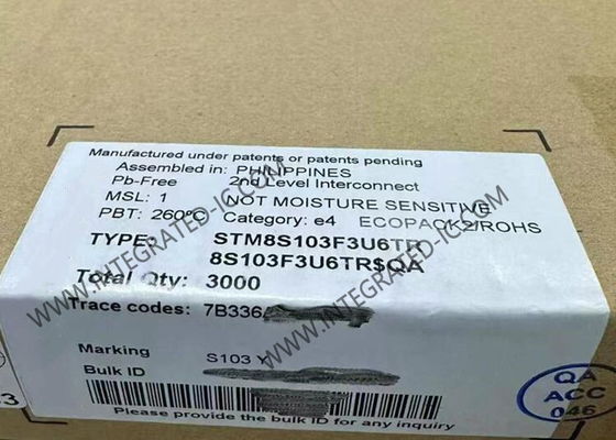 STM8S103F3U6TR माइक्रोकंट्रोलर MCU 8-बिट माइक्रोकंट्रोलर IC 16MHz एम्बेडेड MCU