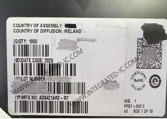 AD8421ARZ एकीकृत सर्किट चिप 10MHz कम पावर इंस्ट्रूमेंटेशन एम्पलीफायर SOIC8
