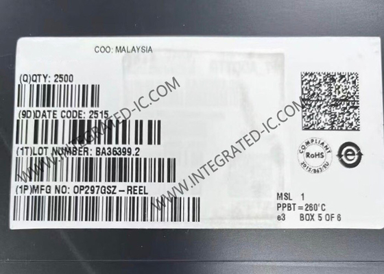 OP297GSZ एकीकृत सर्किट चिप कम पूर्वाग्रह वर्तमान परिशुद्धता डबल चैनल परिचालन एम्पलीफायर