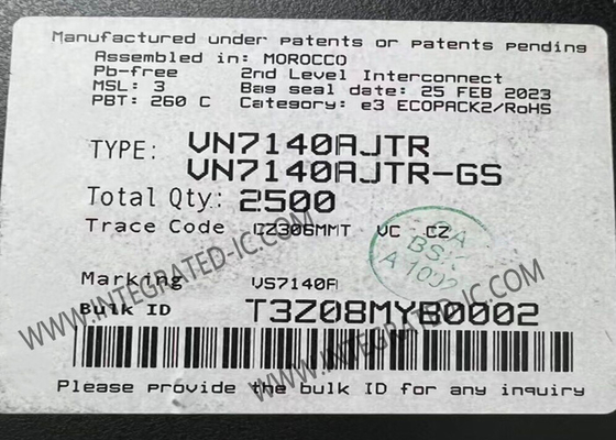 VN7140AJTR इंटीग्रेटेड सर्किट चिप हाई-साइड ड्राइवर मल्टीसेंस एनालॉग फीडबैक के साथ ऑटोमोटिव अनुप्रयोगों के लिए