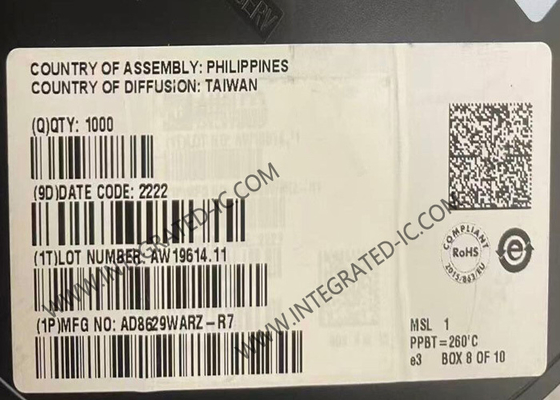 AD8629WARZ एकीकृत सर्किट चिप पूर्वाग्रह वर्तमान Op एम्पलीफायर SOIC8 परिचालन एम्पलीफायर