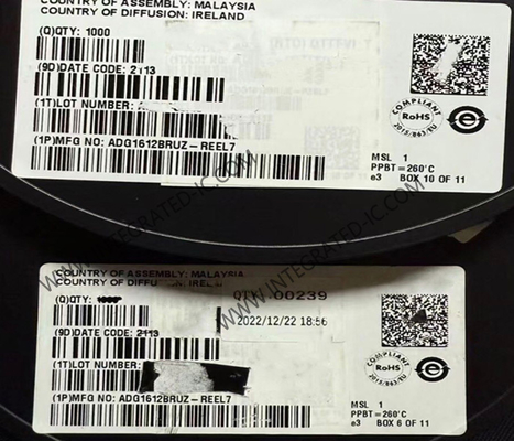 ADG1612BRUZ इंटीग्रेटेड सर्किट चिप 1 Ω क्वाड सिंगल-पोल/सिंगल-थ्रो स्विच