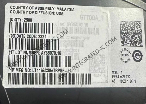 LT1168CS8 इंटीग्रेटेड सर्किट चिप 400kHz इंस्ट्रुमेंटेशन एम्पलीफायर SOIC8 एम्पलीफायर IC