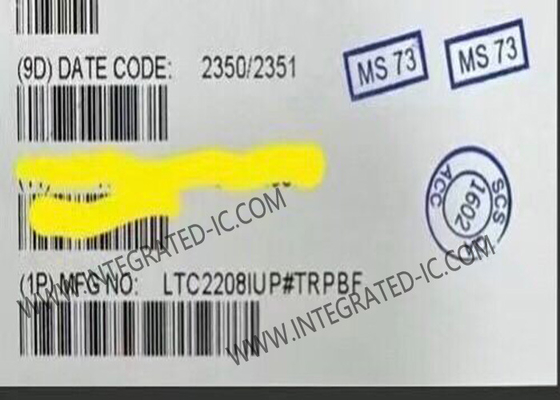 एलटीसी2208आईयूपी एकीकृत सर्किट चिप 14 बिट एडीसी 130 एमएसपीएस एनालॉग टू डिजिटल कन्वर्टर क्यूएफएन64