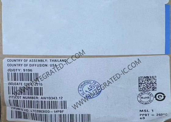 LTC2863IDD-1 एकीकृत सर्किट चिप 20Mbps RS485 और RS422 ट्रांससीवर DFN8