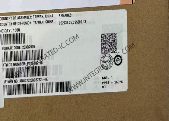 ADUC7023BCBZ62I माइक्रोकंट्रोलर MCU 44MHz 62KB फ्लैश ARM7 माइक्रोकन्वर्टर WLCSP-36