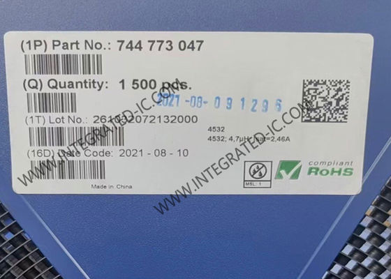 744773047 इंटीग्रेटेड सर्किट चिप 4.7µH पावर इंडक्टर्स 1.82A वायरवाउंड इंडक्टर