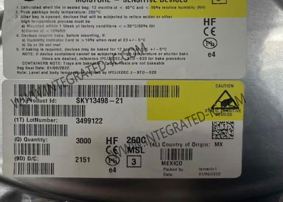 SKY13498-21 वायरलेस कम्युनिकेशन मॉड्यूल 0.7GHz से 2.7GHz SP10T MIPI एंटीना स्विच मॉड्यूल
