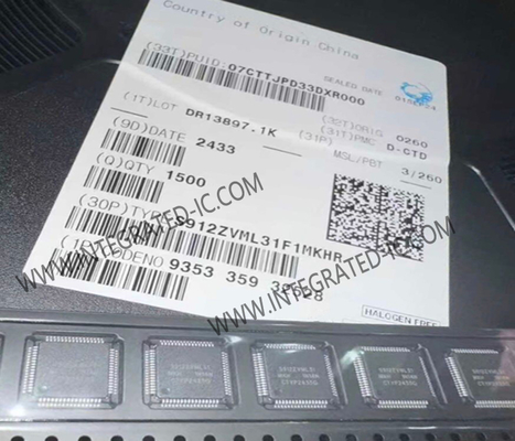 S912ZVML31F1MKHR माइक्रो कंट्रोलर MCU 50MHz S12Z कोर MagniV 16-बिट ऑटोमोटिव MCU