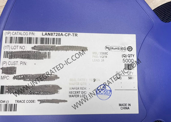 LAN8720A-CP-TR ईथरनेट आईसी RMII 10/100 ईथरनेट ट्रांससीवर HP ऑटो-MDIX समर्थन के साथ