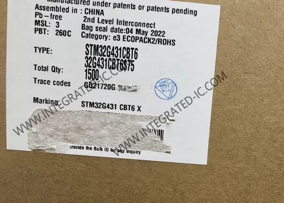 STM32G431CBT6 माइक्रो कंट्रोलर MCU सिंगल कोर 32बिट 170MHz ARM कोर्टेक्स-M4F माइक्रो कंट्रोलर