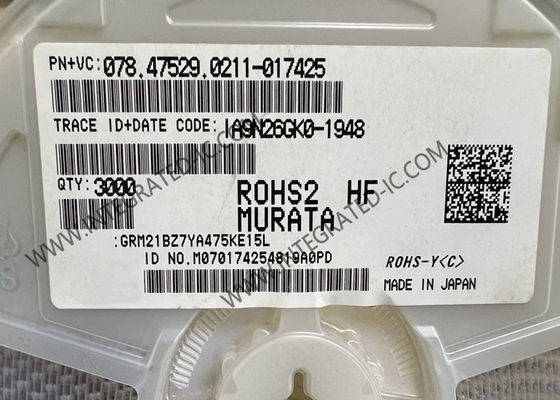 GRM21BZ7YA475KE15L एकीकृत सर्किट चिप 4.7μF चिप मल्टीलेयर सिरेमिक कैपेसिटर