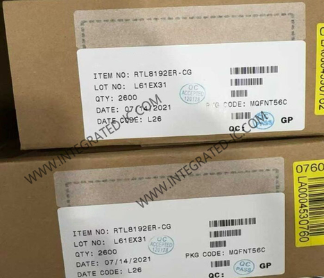 RTL8192ER ईथरनेट IC 802.11bgn PCIe नेटवर्क इंटरफ़ेस कंट्रोलर QFN56