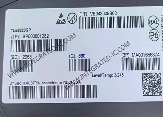 TLE6228GP इंटीग्रेटेड सर्किट चिप स्मार्ट क्वाड चैनल लो-साइड स्विच जिसमें 3 A आउटपुट करंट, 350 mOhms ऑन रेजिस्टेंस और -40°C से +150°C ऑपरेटिंग तापमान है