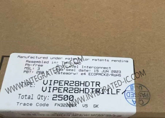 VIPER28HDTR एकीकृत सर्किट चिप उच्च वोल्टेज कनवर्टर जिसमें 800V आउटपुट, 20W पावर और 115kHz स्विचिंग आवृत्ति है