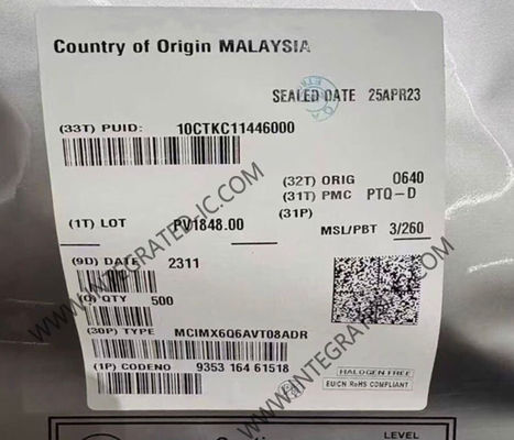 MCIMX6Q6AVT08ADR माइक्रोकंट्रोलर MCU i.MX6Q क्वाड कोर 32-बिट 852MHz ARM कॉर्टेक्स-ए9 माइक्रोप्रोसेसर 1 GHz गति के साथ