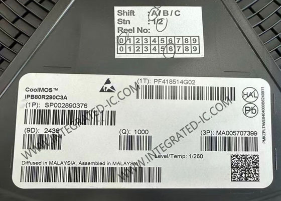 एकीकृत सर्किट चिप IPB80R290C3A 11A 10V वृद्धि एकल शक्ति ट्रांजिस्टर