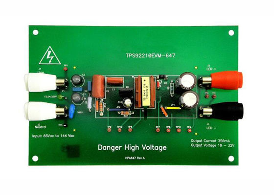 TPS92210EVM-647 एम्बेडेड समाधान नेचुरल PFC LED लाइटिंग ड्राइवर कंट्रोलर मूल्यांकन मॉड्यूल
