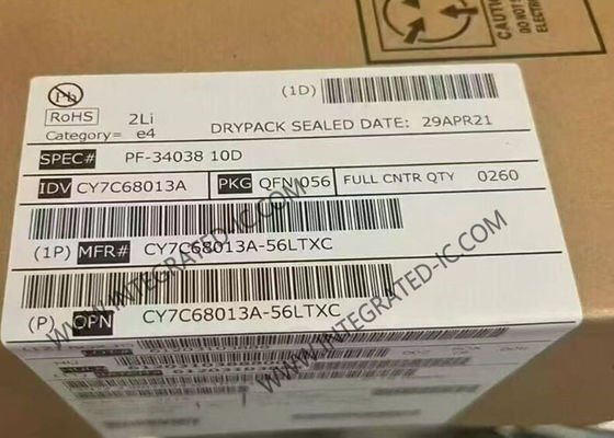 CY7C68013A-56LTXC माइक्रो कंट्रोलर MCU जिसमें हाई-स्पीड USB 2.0 8051 माइक्रोप्रोसेसर और 480 Mb/s डेटा दर है