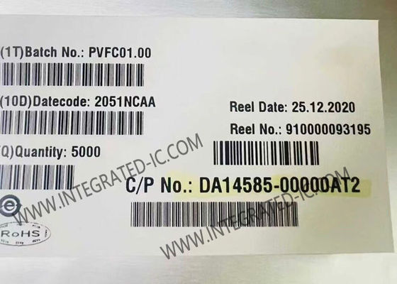 DA14585-00000AT2 स्मार्टबोंड बीटी 5.0 एसओसी, 96kB RAM और QFN40 पैकेज के साथ, कम ऊर्जा ब्लूटूथ आईसी अनुप्रयोगों के लिए