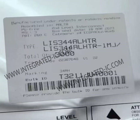 LIS344ALHTR कम पावर 3-अक्षीय रैखिक कैपेसिटिव एक्सेलेरोमीटर सेंसर आईसी एनालॉग आउटपुट के साथ