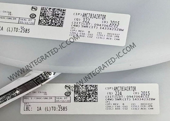 एएमसी7834आईआरटीक्यूआर इंटीग्रेटेड सर्किट चिप जिसमें 8 चैनल, 12-बिट रिज़ॉल्यूशन और पावर एम्पलीफायर मॉनिटरिंग के लिए 5V आपूर्ति वोल्टेज है