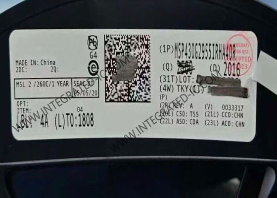 MSP430G2955IRHA40R 16-बिट माइक्रो कंट्रोलर MCU, 16MHz क्लॉक और 56 kB प्रोग्राम मेमोरी के साथ