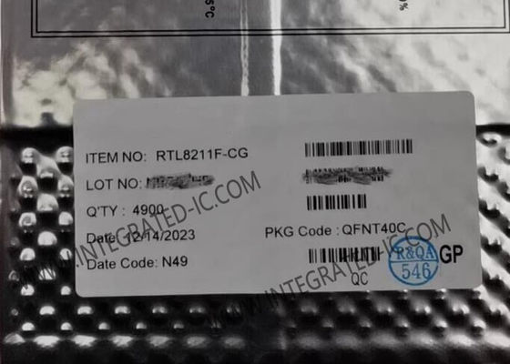 RTL8211F-CG ईथरनेट आईसी एकीकृत 10/100/1000M ईथरनेट ट्रांससीवर QFN40 पैकेज और IEEE 802.3 अनुपालन के साथ