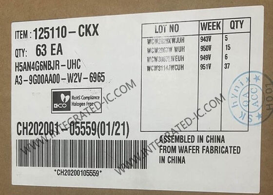 H5AN4G6NBJR-UHC मेमोरी IC चिप 4Gb CMOS DDR4 SDRAM ETT मेमोरी FBGA-96 पैकेज में