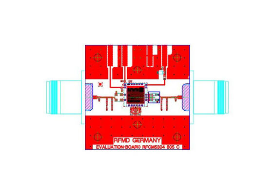 RFCM5304PCBA-410 एम्बेडेड सॉल्यूशंस 5MHz से 220MHz SI-BJT इंटीग्रेटेड एम्पलीफायर एवैल्यूएशन बोर्ड