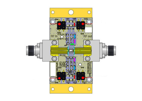 QPA2735DEVB01 एम्बेडेड समाधान 13GHz से 20GHz लो नॉइज़ एम्पलीफायर मूल्यांकन बोर्ड