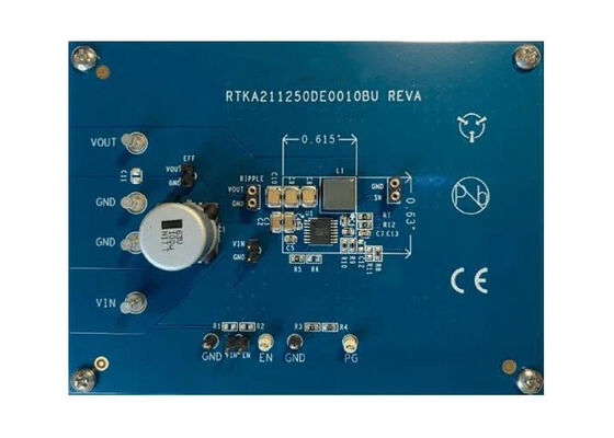 RTKA211250DE0010BU एम्बेडेड समाधान 4.5V से 30V सिंक्रोनस स्टेप-डाउन रेगुलेटर मूल्यांकन बोर्ड